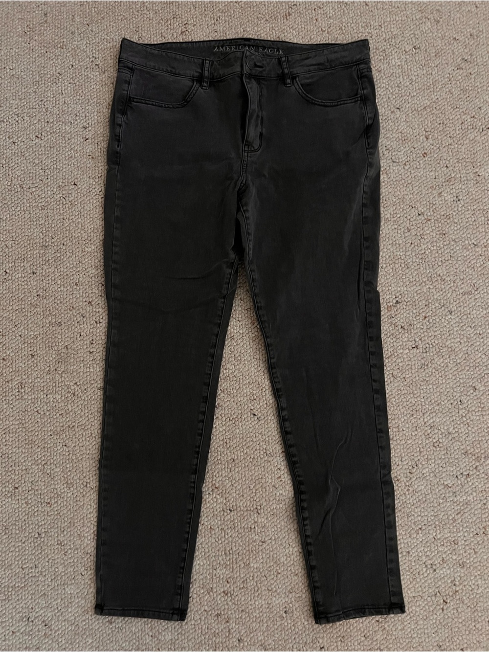 Anerican Eagle Faded Black Hi-Rise Jeggings Size 12